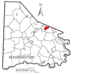Map of McMurray, Washington County, Pennsylvania Highlighted.png