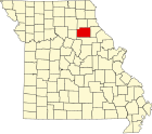 門羅縣在密蘇里州的位置