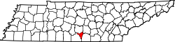 map of Tennessee highlighting Moore County