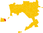 Map of comune of Ischia (Metropolitan City of Naples, region Campania, Italy).svg
