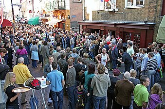 Stratumseind tijdens de Marathon Eindhoven (binnenstad)