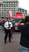 Marcha de la Resistencia 2017 - Notero de América TV y móvil de C5N.jpg