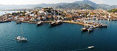 Marmaris harbor (aerial view), Muğla Province, southwest Turkey, Mediterranean.jpg