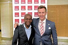 Former Young Fabian Chairs James Hallwood and Martin Edobor at Fabian Society Summer Conference 2015 Martin Edobor with James Hallwood at Fabian Society Summer Conference.jpg