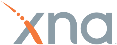 XNA Logo The orange dashed line cutting through the 