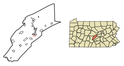 Lokasi Juniata Teras di Mifflin County, Pennsylvania.