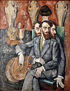 Drievoudig portret van Adolph Milman, door Masjkov