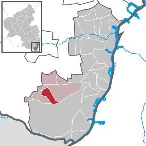 Poziția Minfeld pe harta districtului Germersheim