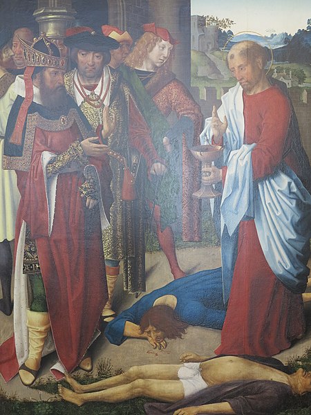 File:Miracolo della coppa avvelenata del Maestro di San Giovanni Evangelista, fine sec. XV, dalla chiesa dell'Annunziata di Genova (2).JPG