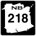 Route 218 marker