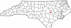 Location of Goldsboro in North Carolina