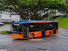 An NUS internal shuttle bus. NUS Shuttle Bus PD564D at COM 2.jpg