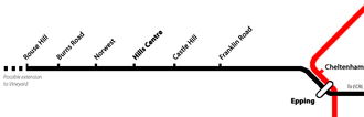 Diagram of the North West Rail Link. The line is marked in black. NWRL.png