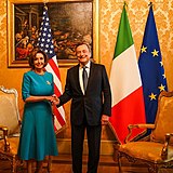 Draghi s predsednico predstavniškega doma ZDA Nancy Pelosi.
