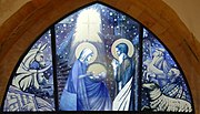 Thumbnail for File:Nativity Window St Mary's Church Kenardington, Kent.jpg