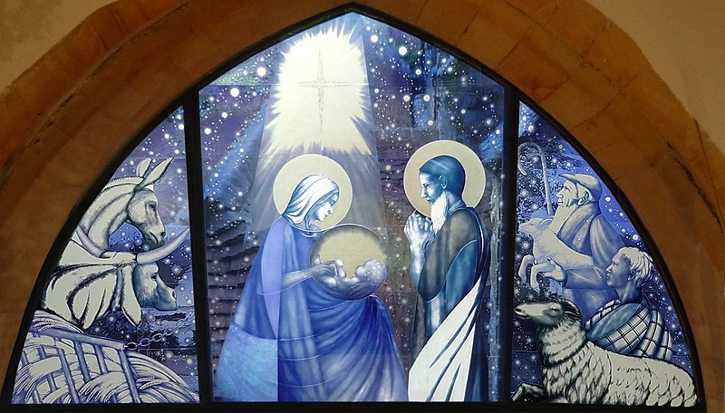 File:Nativity Window St Mary's Church Kenardington, Kent.jpg