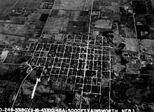 Aerial view of Ainsworth, 1943 Nebraska - Ainsworth - NARA - 23942131 (cropped).jpg