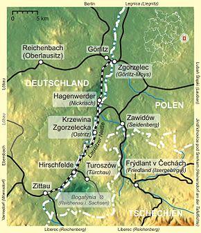 Mapa przebiegu linii kolejowej 348, 6589