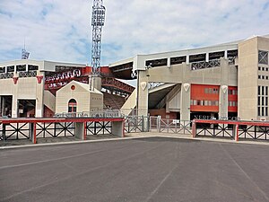 Entrance to the south and east stands