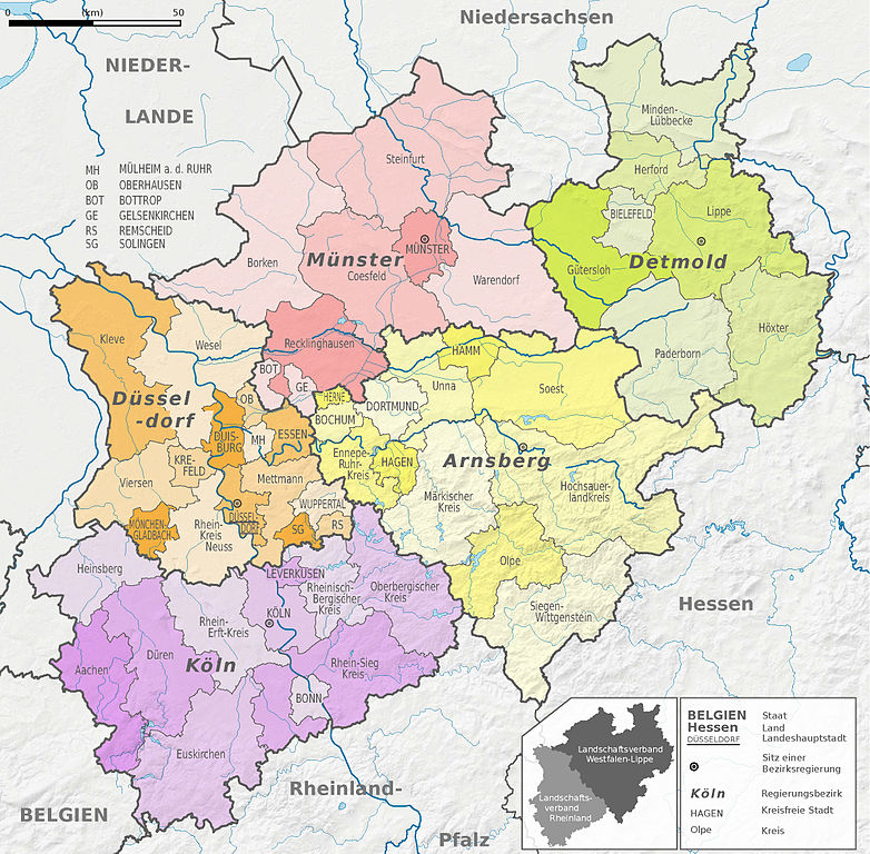 File:Nordrhein-Westfalen, administrative divisions - de ...
