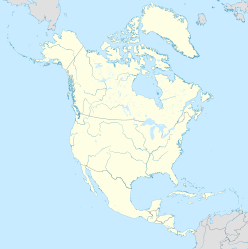 Chicxulub crater trên bản đồ Bắc Mỹ