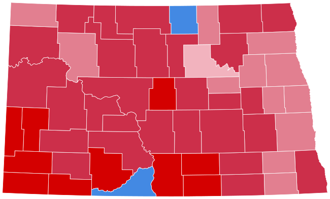 North Dakota Presidential Election Results 2000.svg