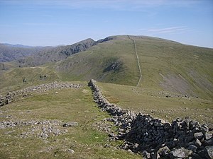 Scoat Fell from the Haycock with the steeple in the background