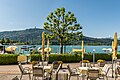 * Nomination Café and restaurant at the lido of Hotel Prueller, Anna Street #33, Pörtschach am Wörther See, Carinthia, Austria --Johann Jaritz 02:26, 2 June 2017 (UTC) * Promotion  Support Good quality.--Famberhorst 04:55, 2 June 2017 (UTC)  Comment WB looks too cold --Uoaei1 06:09, 2 June 2017 (UTC)  Done @Uoaei1: WB corrected to warmer tones. --Johann Jaritz 07:54, 2 June 2017 (UTC)
