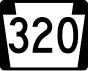 Pennsylvania Route 320 Markierung