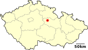 Poziția localității Pardubice