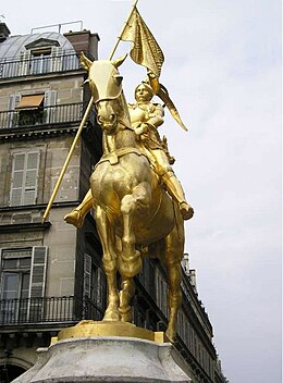 Paris 75001 Place des Pyramides Jeanne d'Arc equestre by Frémiet S1.jpg