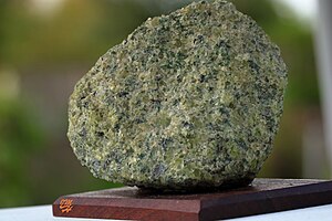 Peridotite, a type of ultramafic rock Peridotite 5773.jpg