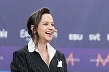 Petra Mede, presenter of the 2013, 2016 and 2024 contests Petra Mede Eurovision Song Contest 2024 Final Malmo press conference presenters 01.jpg