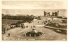 Pier Head Towers & War Memorial, Withernsea 1920 (archive ref PO-1-159-22) (34823312442).jpg