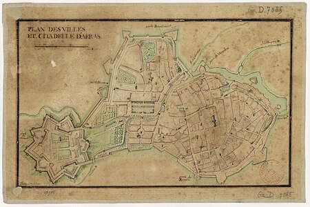 Plan d'Arras en 1793.