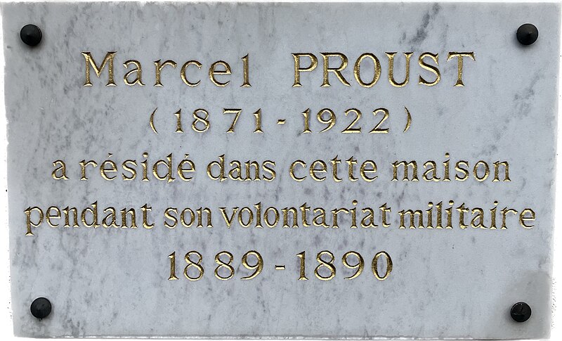 File:Plaque Proust 92 faubourg BANNIER ORLEANS.jpg