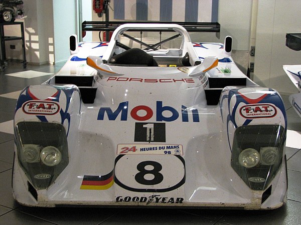 WSC-95 chassis #002 on display in its 1998 Porsche LMP1-98 guise.