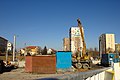 Čeština: Výstavba metra V. A z Dejvické do Motola přes Veleslavín, zde právě staveniště nedaleko nádraží Veleslavín English: Metro V. A. construction site in Prague-Veleslavín, CZ