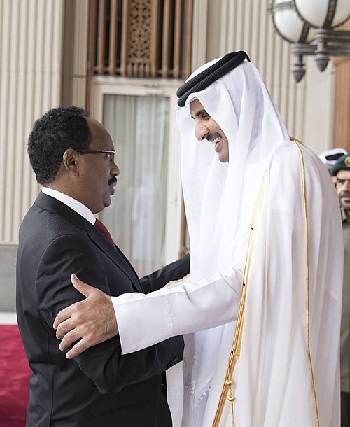 President Farmajo with the Emir of Qatar in 2018