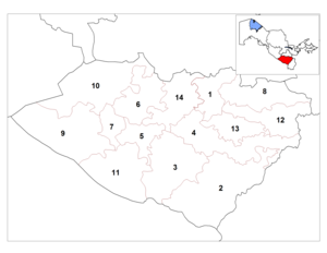 Кашкадар’інская вобласьць, мапа