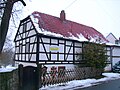 Farm with house (upper floor half-timbered, rel.), Barn and stable building