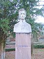 Bustul lui Sándor Petőfi din Piața Petőfi