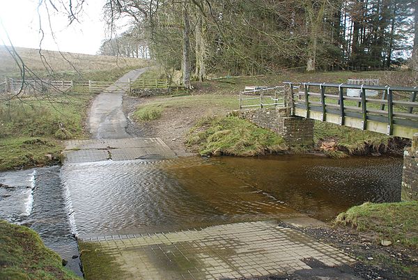 Rawney Ford on the Bothrigg Burn, a tributary of the White Lyne in Cumbria, England