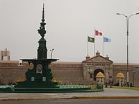 Frontis del Castillo del Real Felipe - Callao.