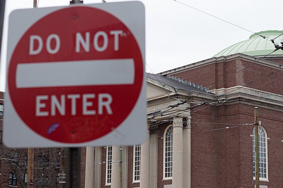 DO NOT ENTER in Cambridge MA