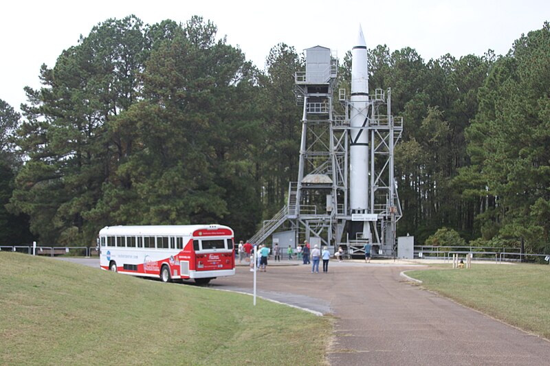 File:Redstone Test Stand with USSRC tour bus.JPG