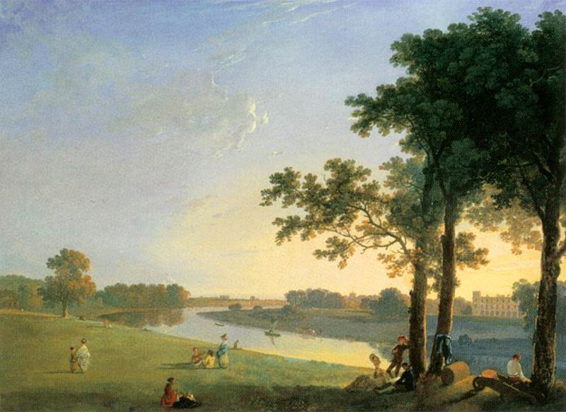 File:Richard Wilson - View of Syon House across the Thames near Kew Gardens - WGA25773.jpg