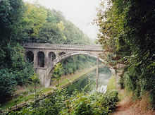 Riqueval Bridge in 2003. The canal banks are much more overgrown than when the bridge was captured during the battle Riqueval2.jpg