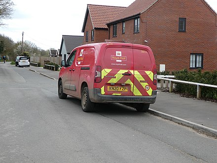A Royal Mail van, seen in Wymondham in 2021