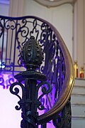 Pine cone ironwork on the staircase